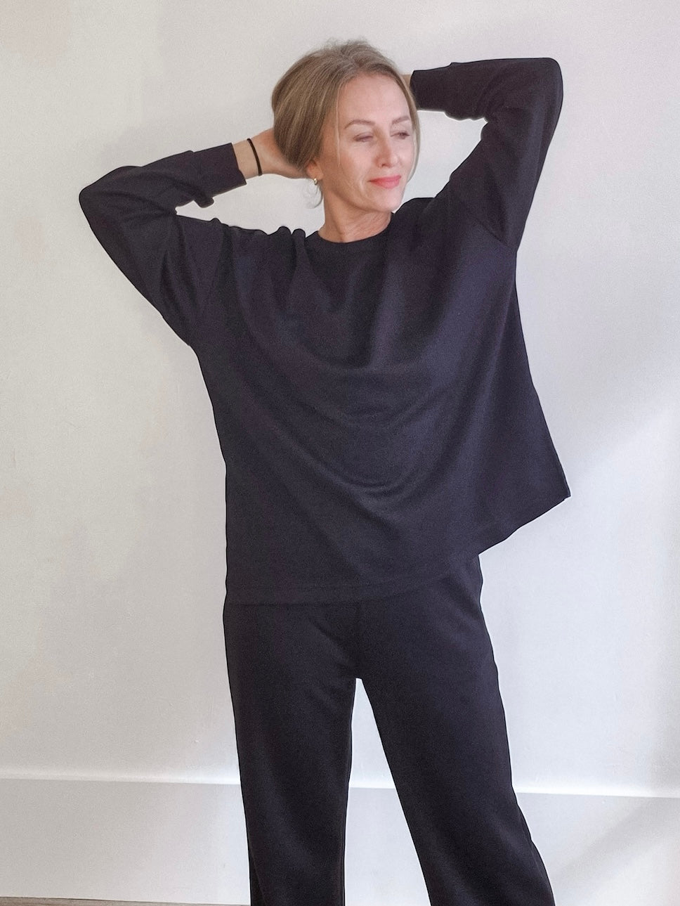 Annika Pullover - Deep Black-Casual Tops- Hometown Style HTS, women's in store and online boutique located in Ingersoll, Ontario