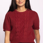 Abby Sweater - Wine-sweater- Hometown Style HTS, women's in store and online boutique located in Ingersoll, Ontario