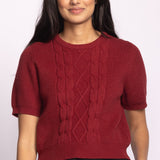 Abby Sweater - Wine-sweater- Hometown Style HTS, women's in store and online boutique located in Ingersoll, Ontario