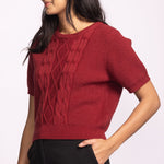 Abby Sweater - Wine-sweater- Hometown Style HTS, women's in store and online boutique located in Ingersoll, Ontario