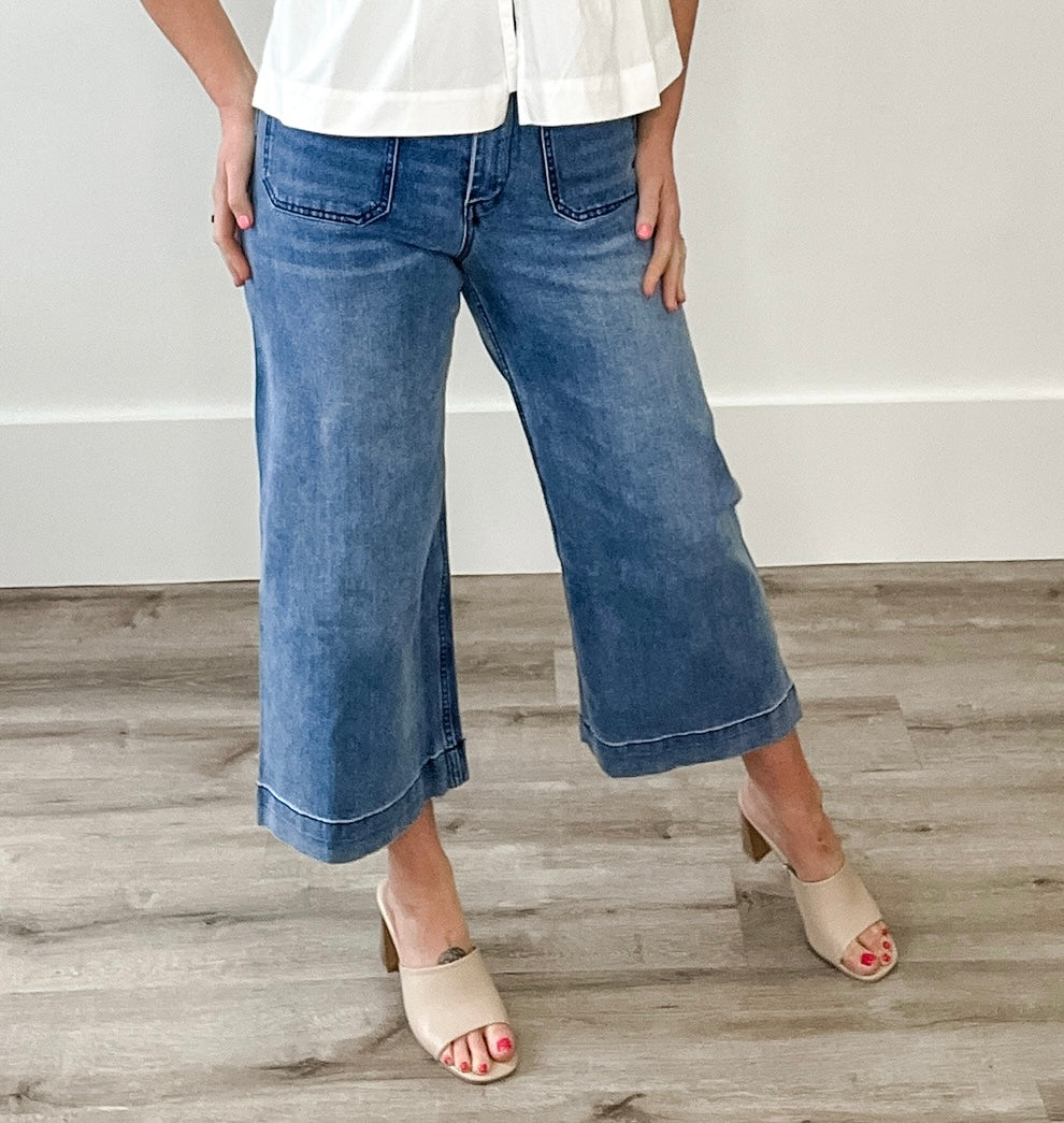 Straight Leg Denim Pants - Dark Denim-denim- Hometown Style HTS, women's in store and online boutique located in Ingersoll, Ontario