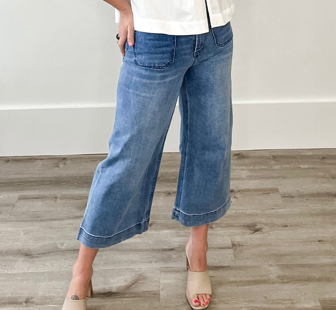 Straight Leg Denim Pants - Dark Denim-denim- Hometown Style HTS, women's in store and online boutique located in Ingersoll, Ontario