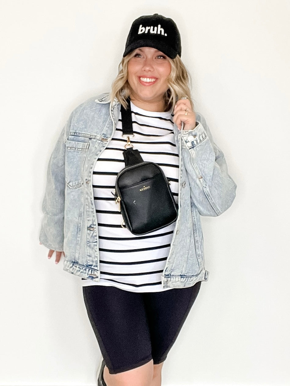 Denim Oversized Jacket-Coats & Jackets- Hometown Style HTS, women's in store and online boutique located in Ingersoll, Ontario