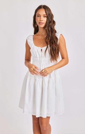 新品 ARIEL MINI DRESS ワンピース 白 ホワイト ARIEL MINI DRESS - White – Hometown Style Inc.