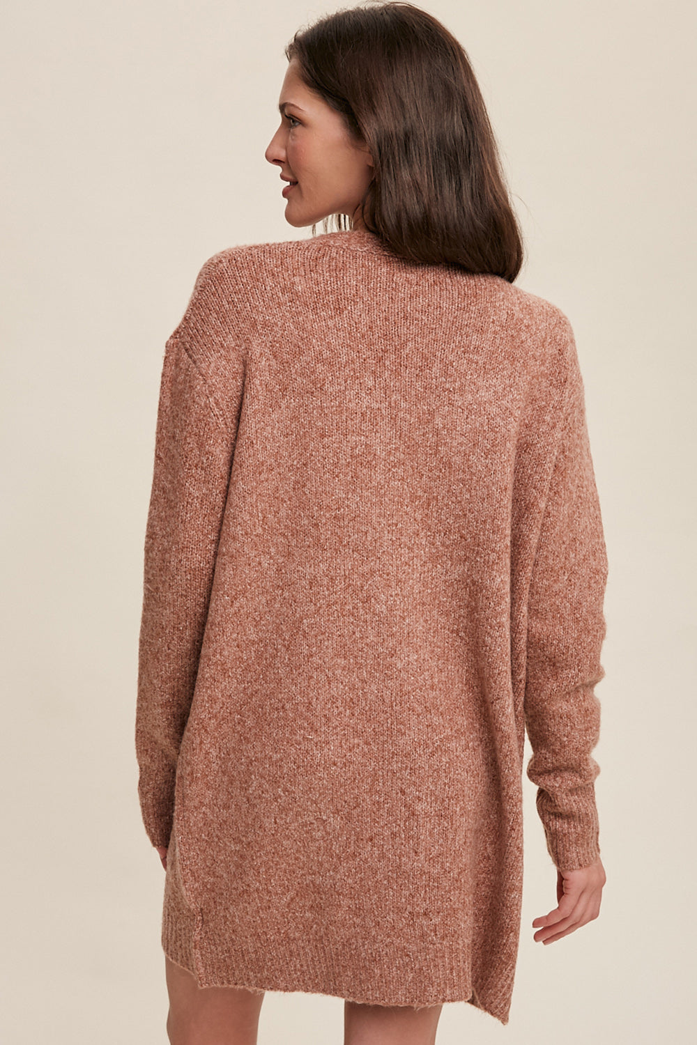 Open Front, Two Pocket Cardigan - Rust-Sweater- Hometown Style HTS, women's in store and online boutique located in Ingersoll, Ontario