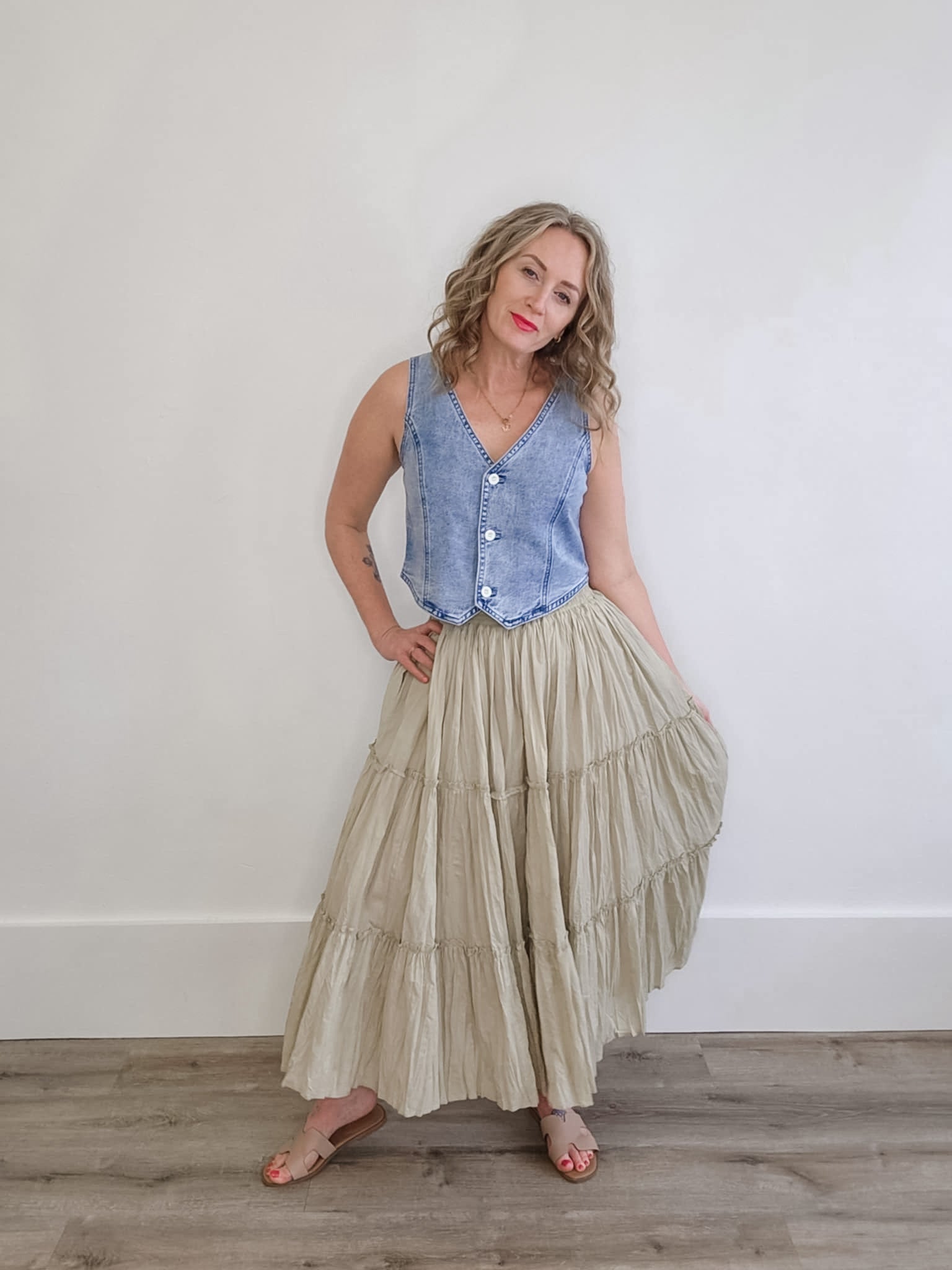 Denim Vest-vest- Hometown Style HTS, women's in store and online boutique located in Ingersoll, Ontario