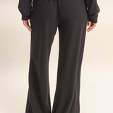 Wide Leg Jogger Pant - Black-Bottoms- Hometown Style HTS, women's in store and online boutique located in Ingersoll, Ontario