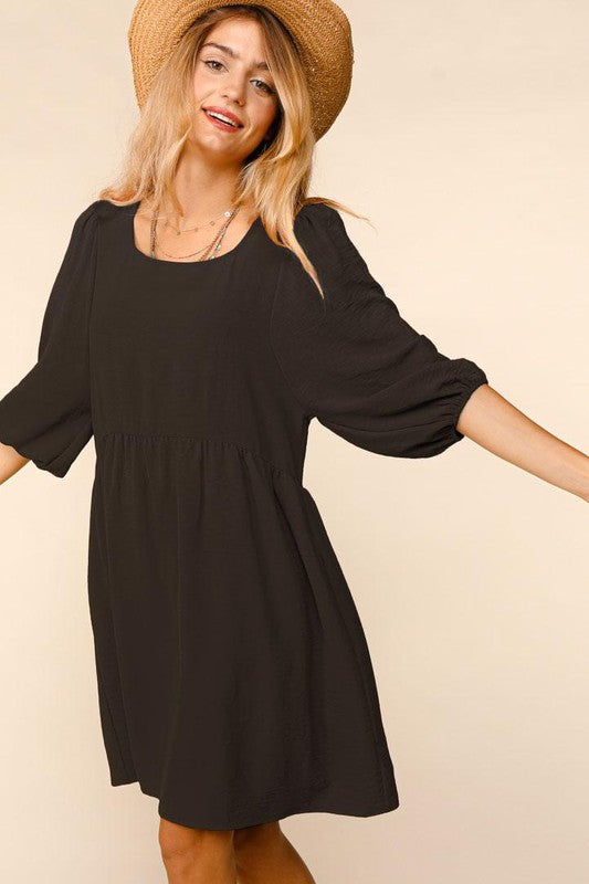 Bubble Sleeve LBD - Curvy-Dress- Hometown Style HTS, women's in store and online boutique located in Ingersoll, Ontario