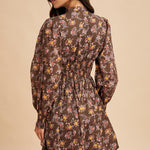 Zippered Floral Mini Dress-Special Occasion Dresses- Hometown Style HTS, women's in store and online boutique located in Ingersoll, Ontario