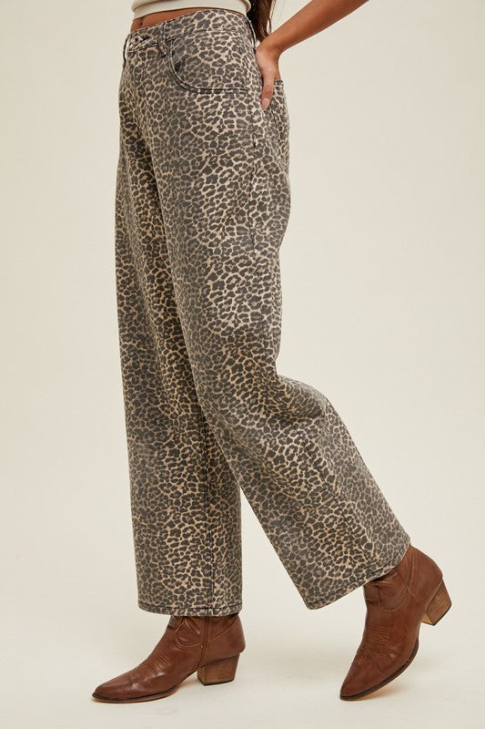 Leopard Print Pants-Pants- Hometown Style HTS, women's in store and online boutique located in Ingersoll, Ontario