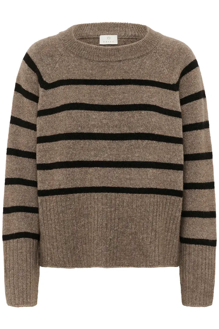 Erin Knit Pullover - Morel/Black Stripe-Sweater- Hometown Style HTS, women's in store and online boutique located in Ingersoll, Ontario