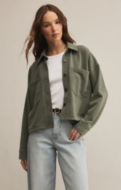 All Day Cropped Knit Jacket - Hunter Green-Coats & Jackets- Hometown Style HTS, women's in store and online boutique located in Ingersoll, Ontario