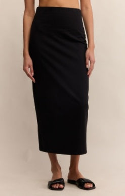 Gail Midi Skirt - Black-Skirt- Hometown Style HTS, women's in store and online boutique located in Ingersoll, Ontario
