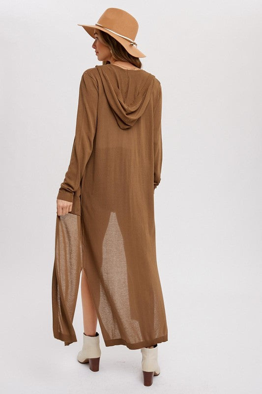 Open Front Maxi Cardi - Hazelnut-cardigan- Hometown Style HTS, women's in store and online boutique located in Ingersoll, Ontario