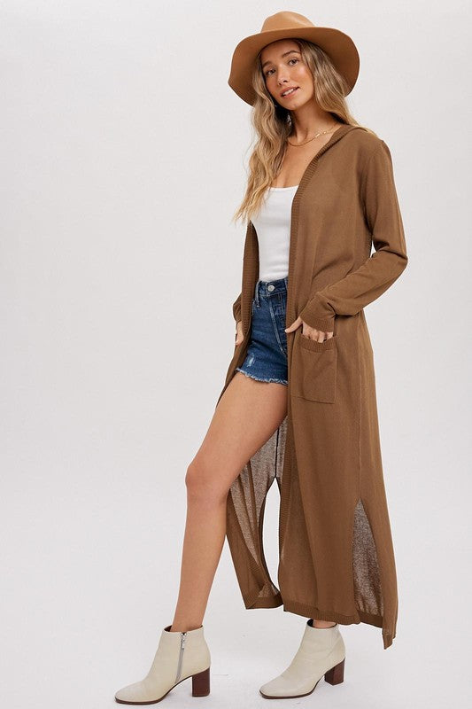 Open Front Maxi Cardi - Hazelnut-cardigan- Hometown Style HTS, women's in store and online boutique located in Ingersoll, Ontario