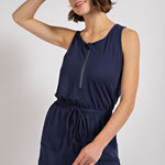 Romper Dress - Navy-Jumpsuits & Rompers- Hometown Style HTS, women's in store and online boutique located in Ingersoll, Ontario