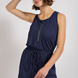 Romper Dress - Navy-Jumpsuits & Rompers- Hometown Style HTS, women's in store and online boutique located in Ingersoll, Ontario