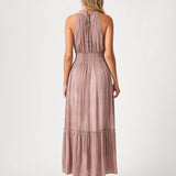 Halter Maxi Dress - Rose Water-dresses- Hometown Style HTS, women's in store and online boutique located in Ingersoll, Ontario