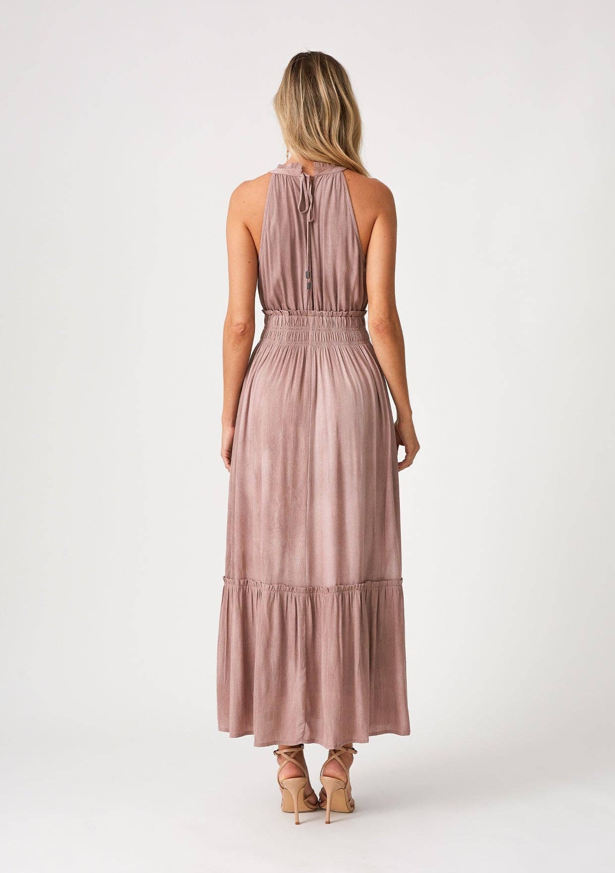 Halter Maxi Dress - Rose Water-dresses- Hometown Style HTS, women's in store and online boutique located in Ingersoll, Ontario