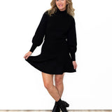 Pleated Sweater Mini Skirt - Black-Skirt- Hometown Style HTS, women's in store and online boutique located in Ingersoll, Ontario