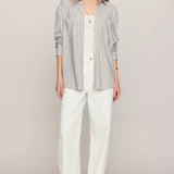 REESE BUTTON UP STRIPED TOP - Eclipse-Casual Tops- Hometown Style HTS, women's in store and online boutique located in Ingersoll, Ontario