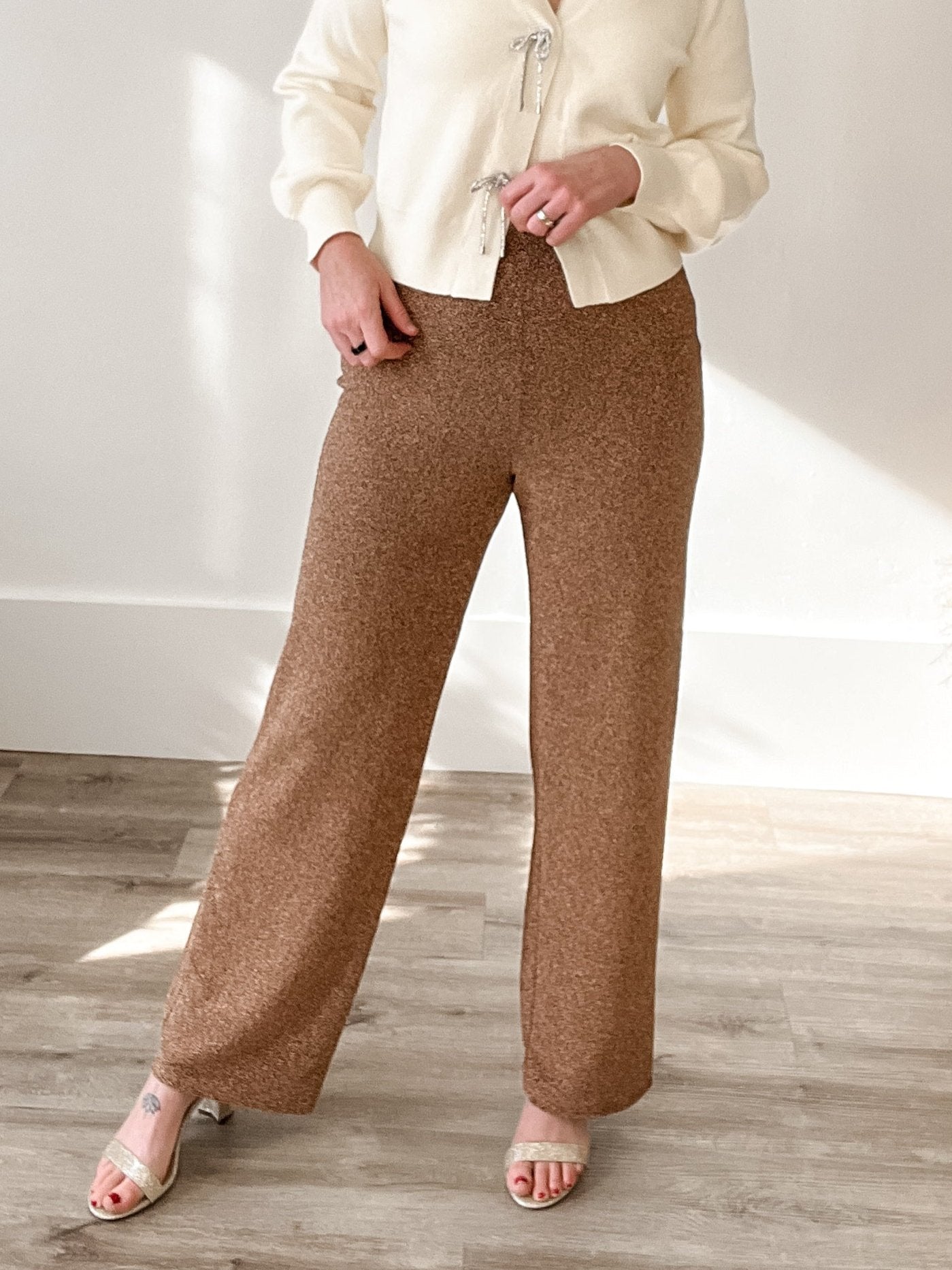 Rose Gold Pants-Pants- Hometown Style HTS, women's in store and online boutique located in Ingersoll, Ontario