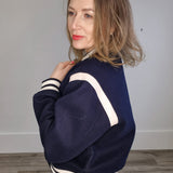 Power Play Varsity Jacket-Coat & Jackets- Hometown Style HTS, women's in store and online boutique located in Ingersoll, Ontario