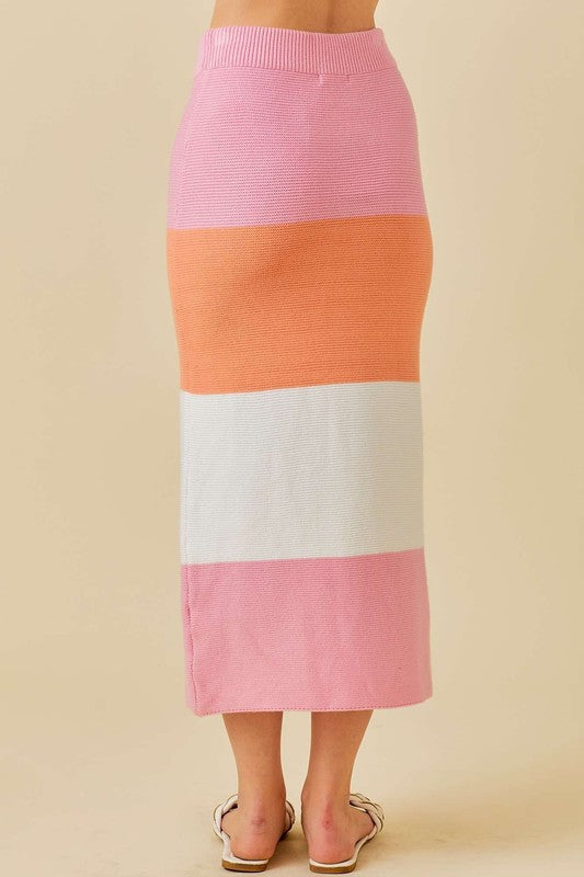 Colour Block Skirt-Skirt- Hometown Style HTS, women's in store and online boutique located in Ingersoll, Ontario