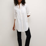 Naya Shirt Tunic - Chalk-Blouses- Hometown Style HTS, women's in store and online boutique located in Ingersoll, Ontario