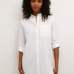 Naya Shirt Tunic - Chalk-Blouses- Hometown Style HTS, women's in store and online boutique located in Ingersoll, Ontario