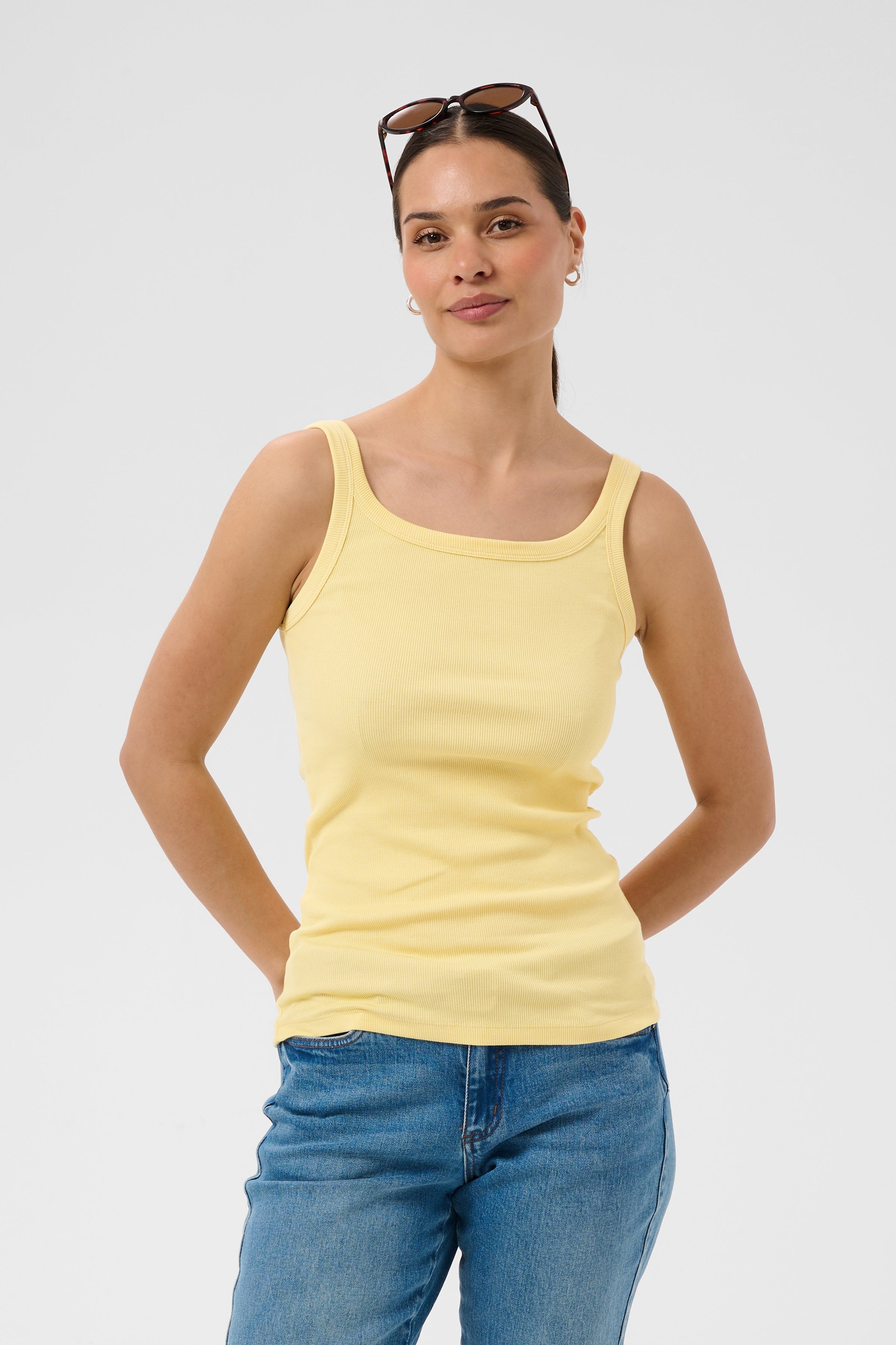 KAcarna Tank Top - Sunlight-Casual Tops- Hometown Style HTS, women's in store and online boutique located in Ingersoll, Ontario