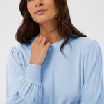 Lone Knit Pullover - Powder Blue-Sweater- Hometown Style HTS, women's in store and online boutique located in Ingersoll, Ontario