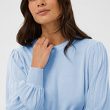 Lone Knit Pullover - Powder Blue-Sweater- Hometown Style HTS, women's in store and online boutique located in Ingersoll, Ontario