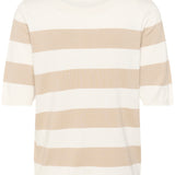 Lizza Striped Knit - Chalk-Casual Tops- Hometown Style HTS, women's in store and online boutique located in Ingersoll, Ontario