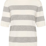 Lizza Striped Knit - Grey-Casual Tops- Hometown Style HTS, women's in store and online boutique located in Ingersoll, Ontario