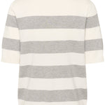 Lizza Striped Knit - Grey-Casual Tops- Hometown Style HTS, women's in store and online boutique located in Ingersoll, Ontario