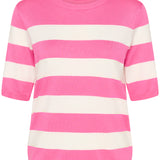 Lizza Striped Knit - Pink-Casual Tops- Hometown Style HTS, women's in store and online boutique located in Ingersoll, Ontario