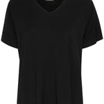 Frida V-Neck T-shirt -Black-T shirt- Hometown Style HTS, women's in store and online boutique located in Ingersoll, Ontario