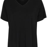 Frida V-Neck T-shirt -Black-T shirt- Hometown Style HTS, women's in store and online boutique located in Ingersoll, Ontario