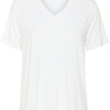 Frida V-Neck T-shirt - Chalk-tee- Hometown Style HTS, women's in store and online boutique located in Ingersoll, Ontario