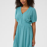 KAronna Dress - Teal-Casual Dresses- Hometown Style HTS, women's in store and online boutique located in Ingersoll, Ontario