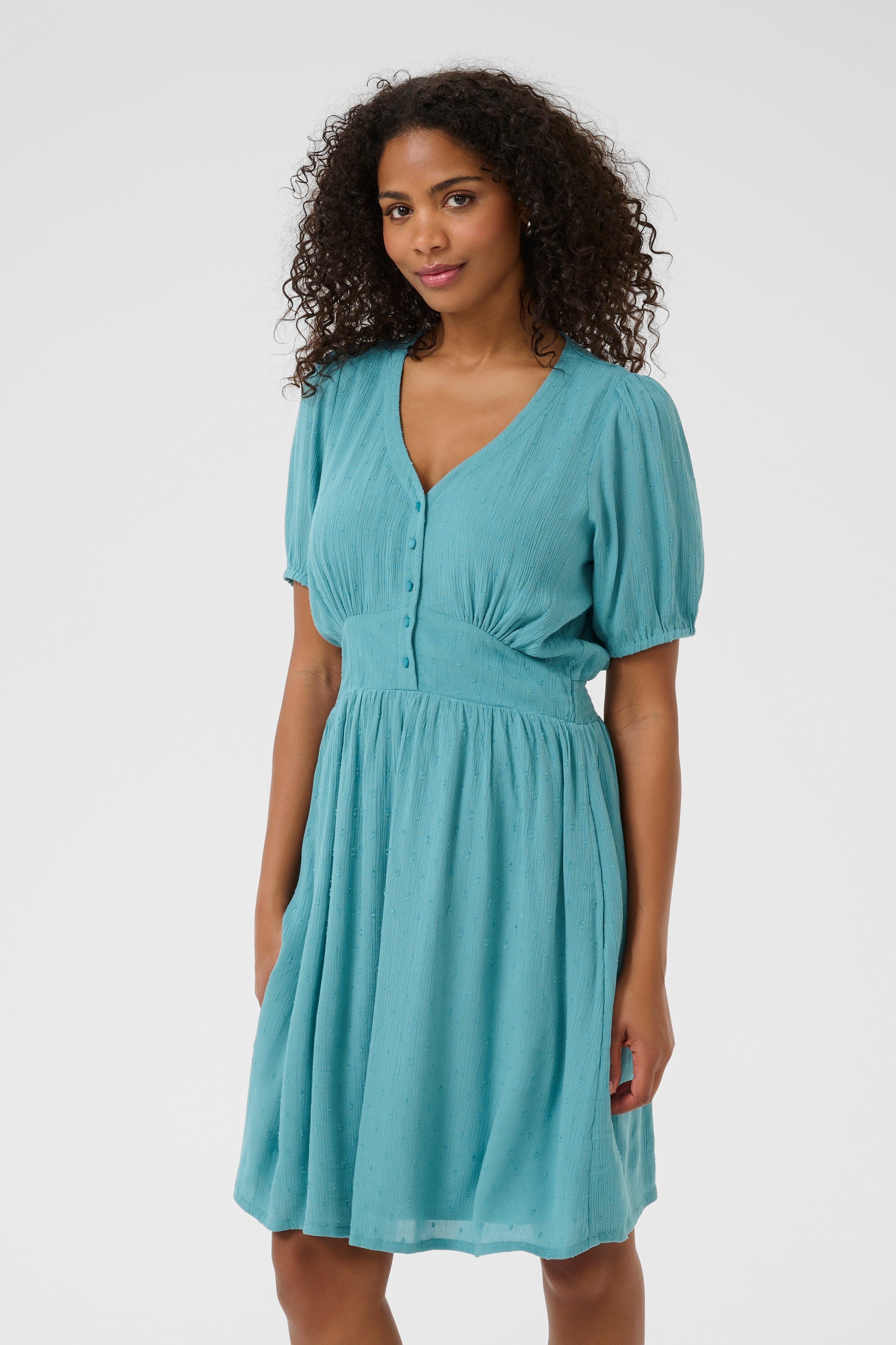 KAronna Dress - Teal-Casual Dresses- Hometown Style HTS, women's in store and online boutique located in Ingersoll, Ontario