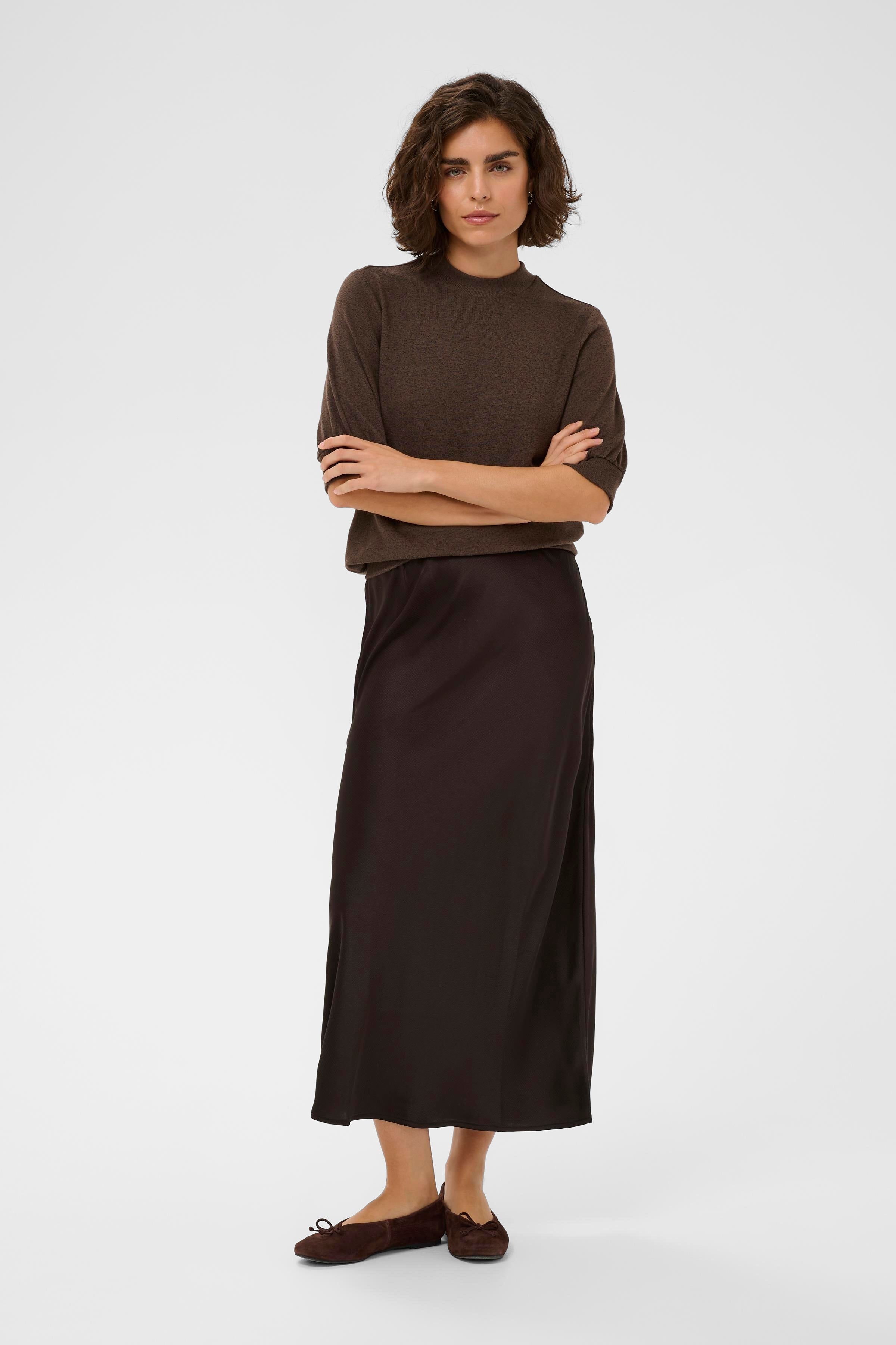 KAlotte Skirt - Coffee Bean-Bottoms- Hometown Style HTS, women's in store and online boutique located in Ingersoll, Ontario