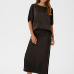 Lotte Skirt - Black Coffee-skirt- Hometown Style HTS, women's in store and online boutique located in Ingersoll, Ontario