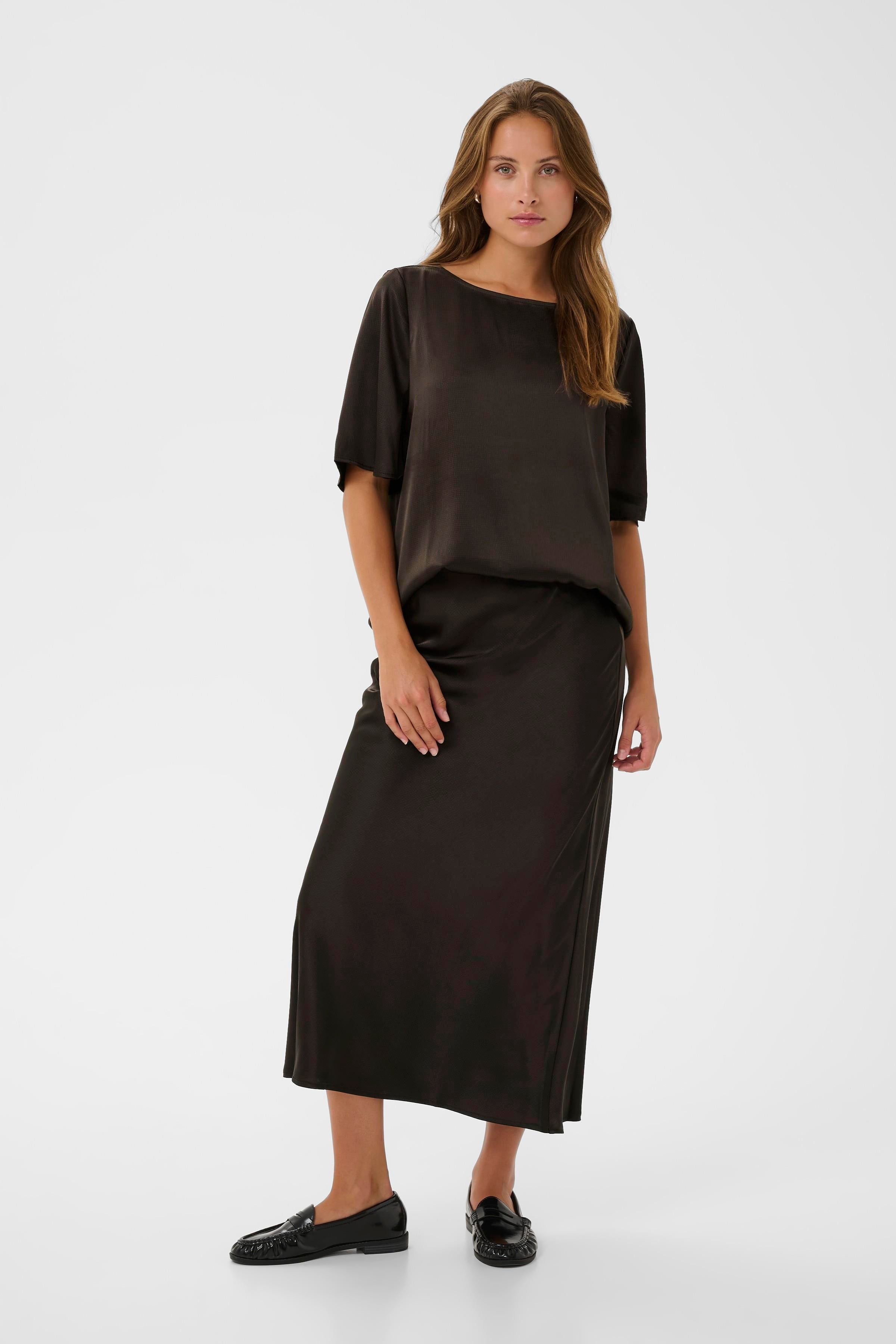 Lotte Skirt - Black Coffee-skirt- Hometown Style HTS, women's in store and online boutique located in Ingersoll, Ontario
