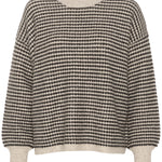 Ellery Knit Pullover - Feather Grey/Black-Sweaters and Cardigans- Hometown Style HTS, women's in store and online boutique located in Ingersoll, Ontario