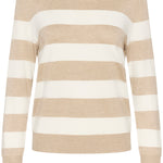 Lizza Striped Sweater - Cream-Sweater- Hometown Style HTS, women's in store and online boutique located in Ingersoll, Ontario