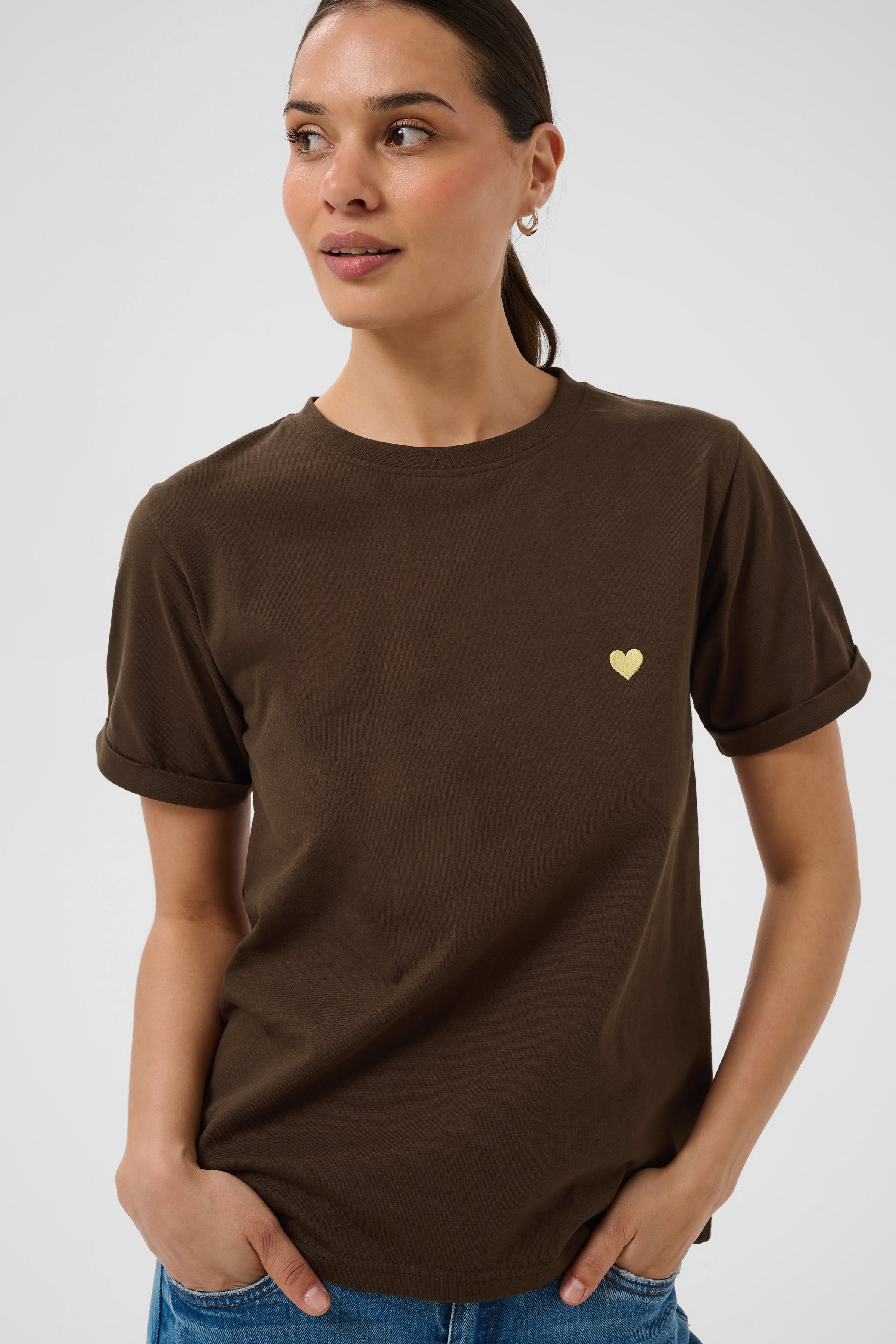 KAheart T-Shirt - Coffee Bean-Casual Tops- Hometown Style HTS, women's in store and online boutique located in Ingersoll, Ontario