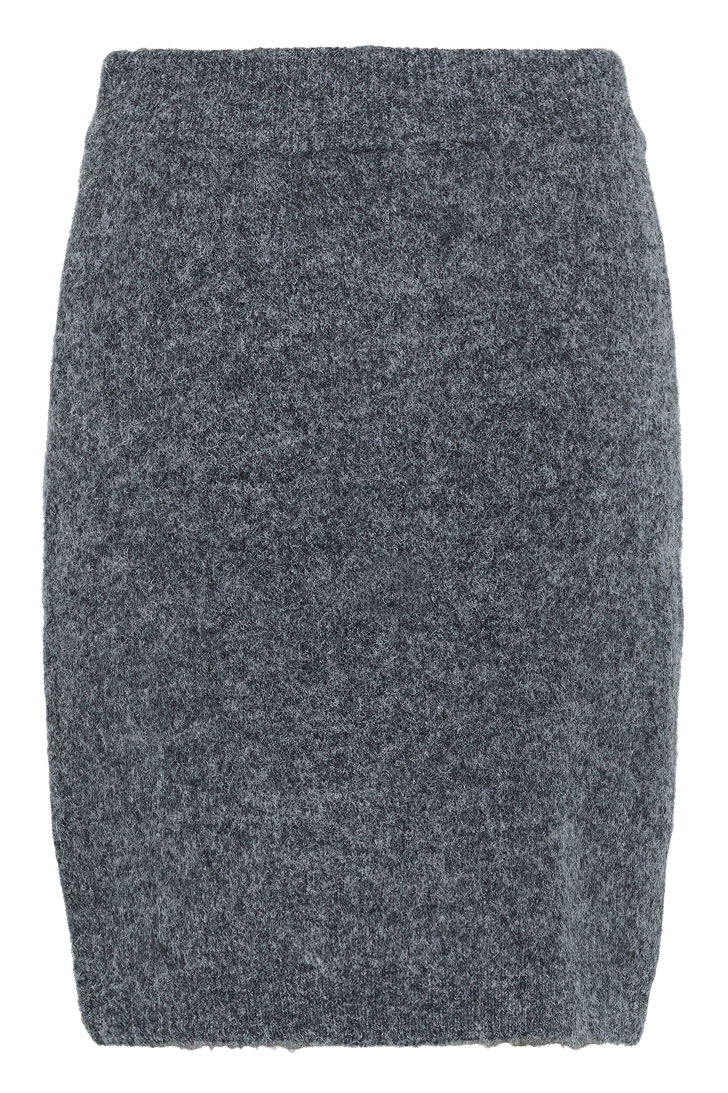 Trudy Knitted Skirt - Grey Melange-skirt- Hometown Style HTS, women's in store and online boutique located in Ingersoll, Ontario