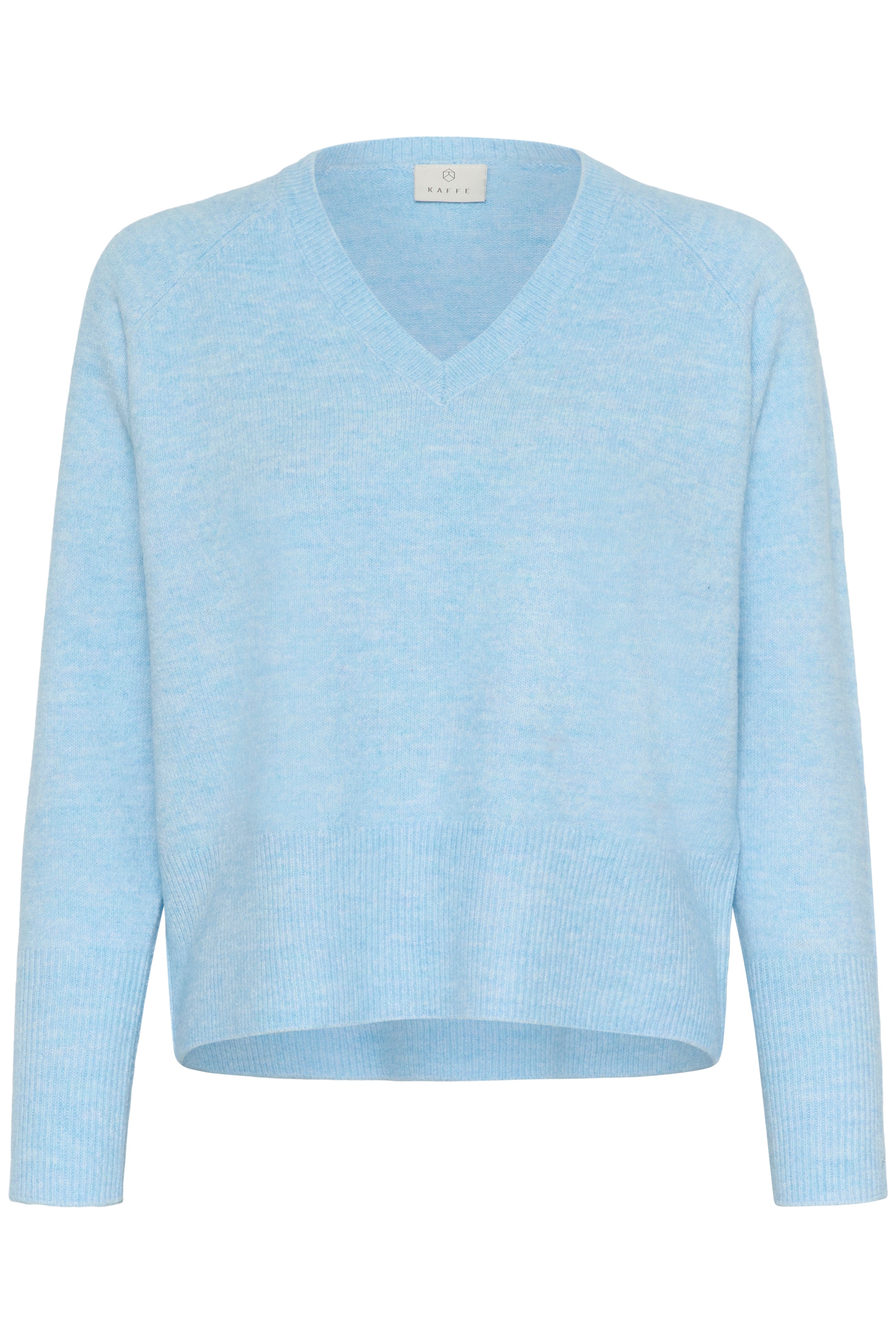 Niel V Neck Pullover - Powder Blue-Sweater- Hometown Style HTS, women's in store and online boutique located in Ingersoll, Ontario